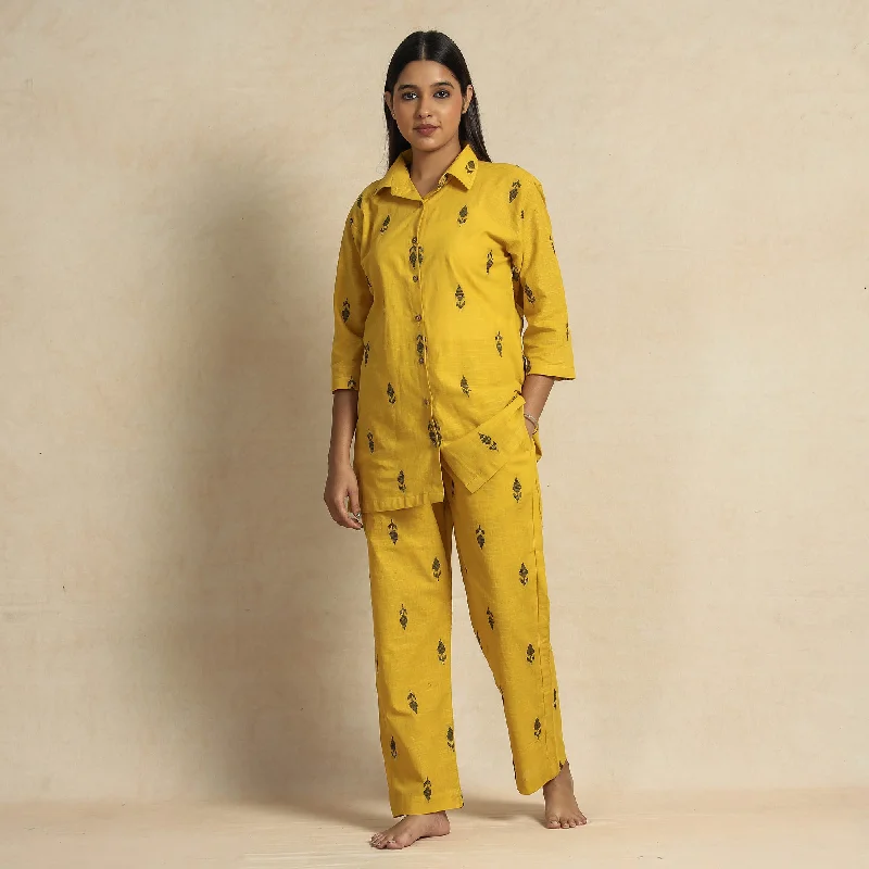 2023-919-1-151-yellow-jacquard-cotton-top-pyjama-night-suit-set