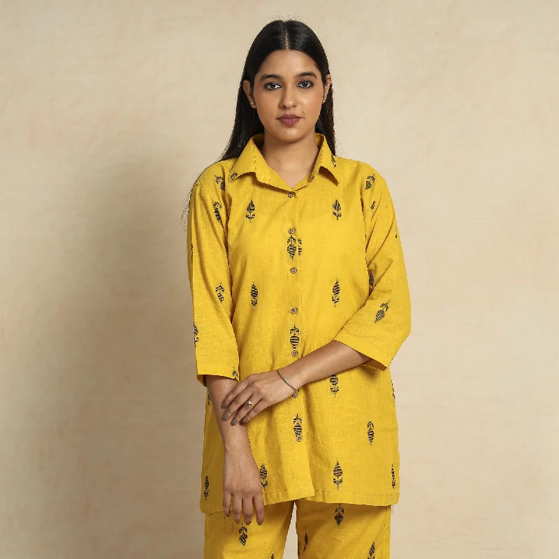 2023-919-1-151-yellow-jacquard-cotton-top-pyjama-night-suit-set