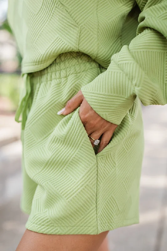 dreams-to-reality-green-textured-hoodie-and-shorts-set