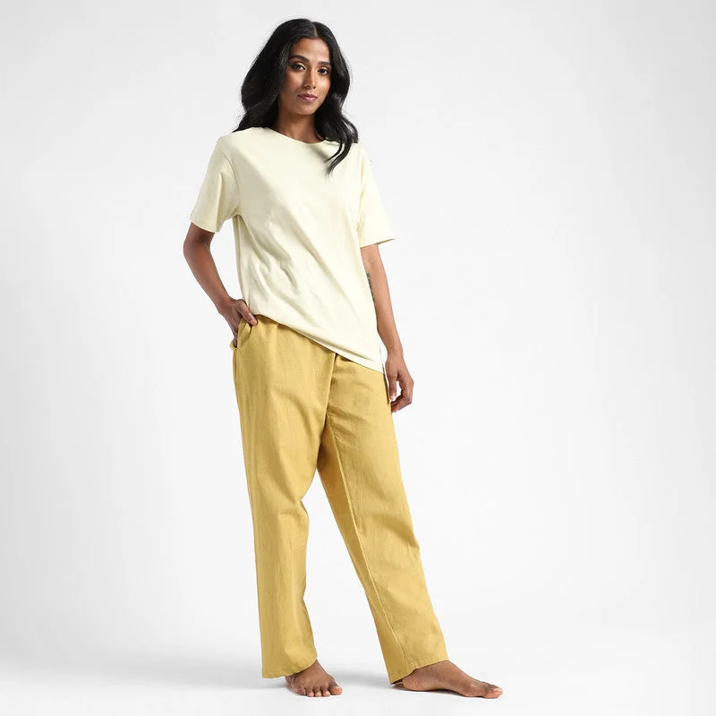 organic-cotton-pants-for-women-slim-fit-turmeric-yellow