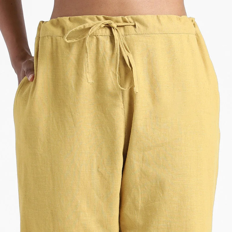 organic-cotton-pants-for-women-slim-fit-turmeric-yellow