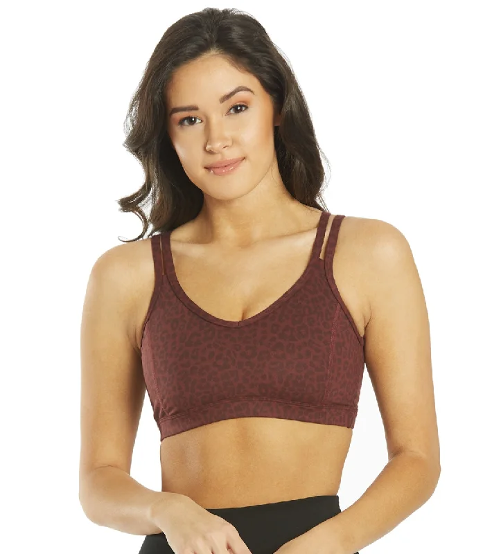 Everyday Yoga Radiant Cheetah Strappy Back Sports Bra