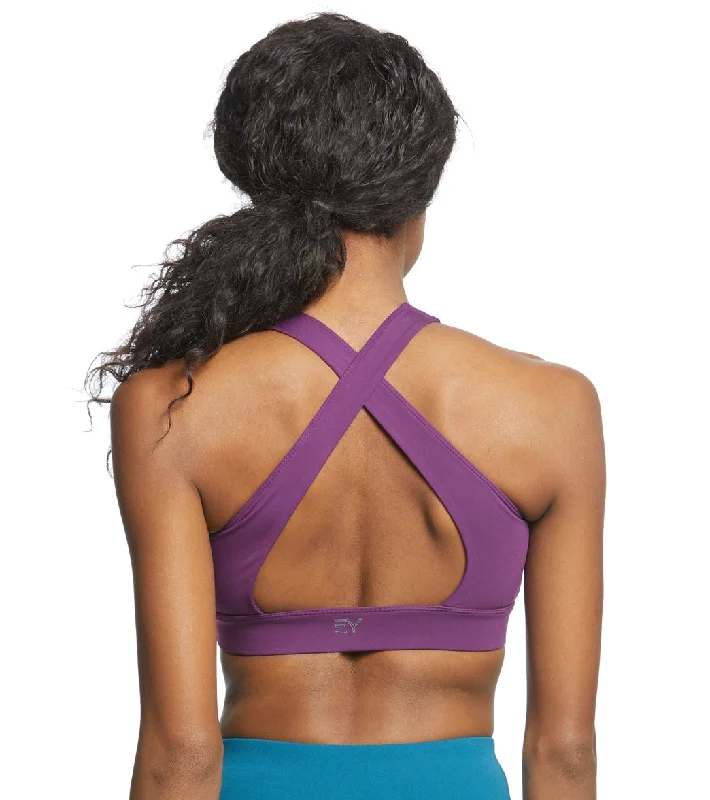 Everyday Yoga Warrior X High Neck Sports Bra Purple