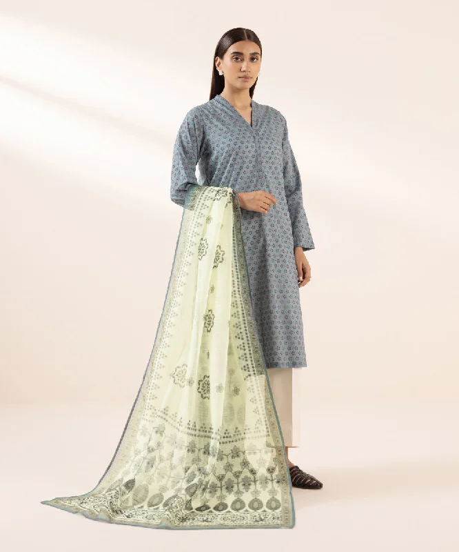 Printed Net Dupatta