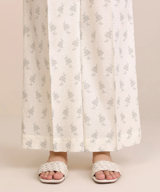 Printed Seersucker Culottes