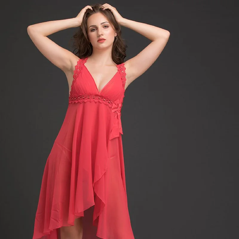 Classic Hollywood Chiffon And Lace Nighty