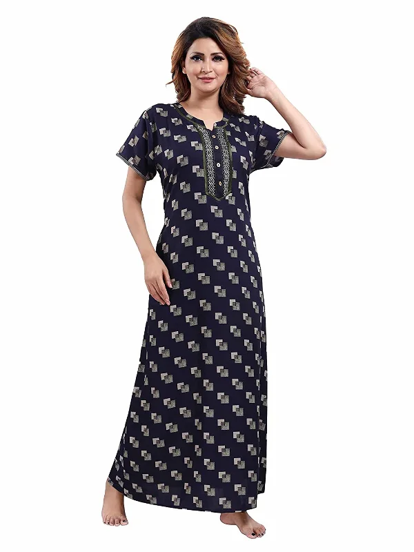 Dark Blue Alpine Designer Nighty