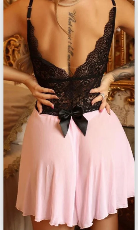 Nylas Black and Rose Babydoll