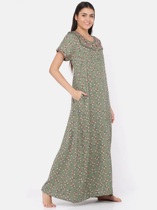 Sage Green Alpine Designer Nighty