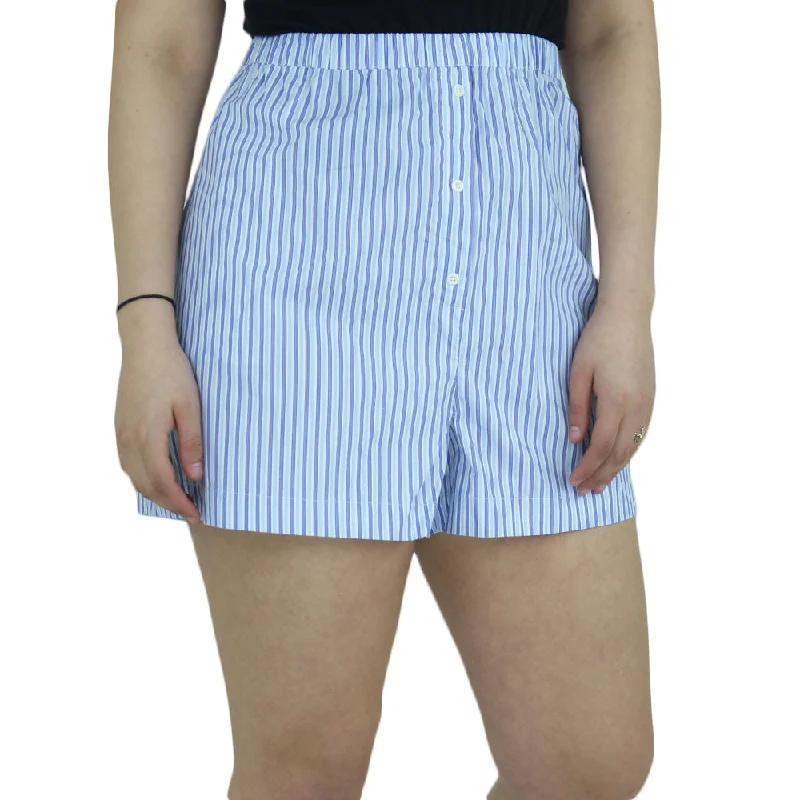 Women's Striped Sleepwear Short,Blue