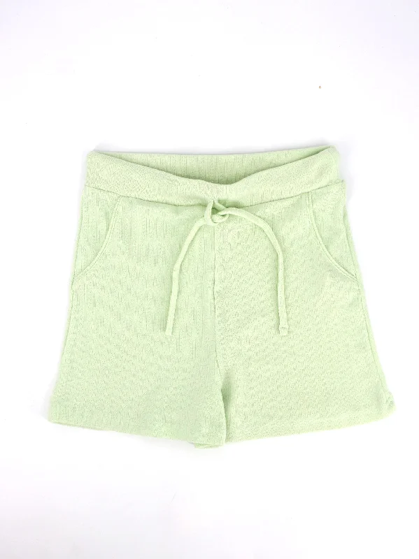 Women's Textured Sleepwear Short,Light Green