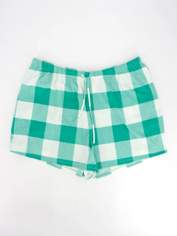 Women's Plaid Sleepwear Short,Green