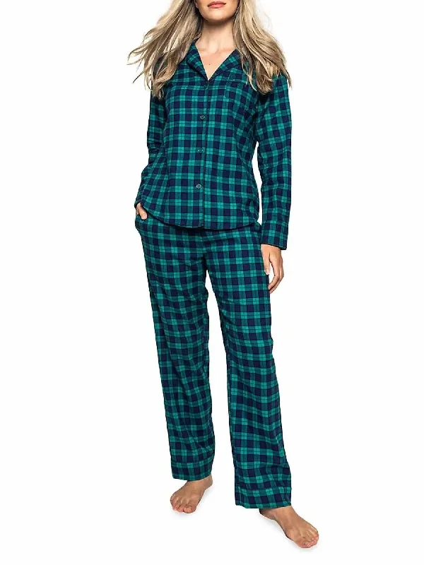 Highland Tartan Pajama Set In Green