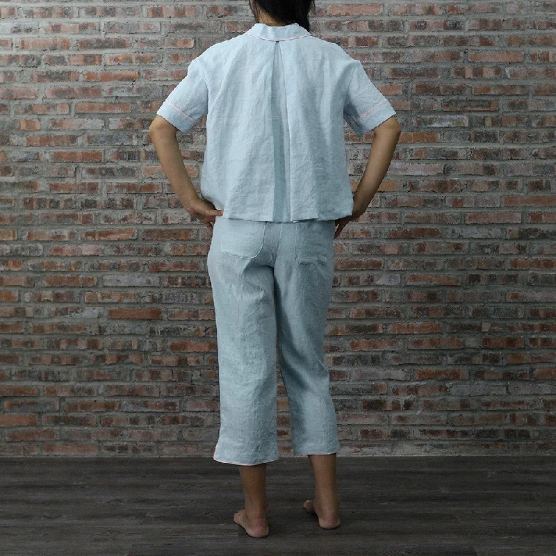 ""Megan"" Linen Pajama Set