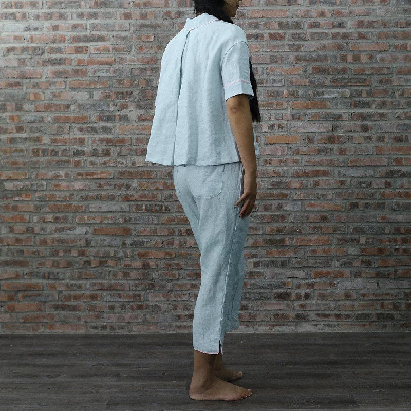 ""Megan"" Linen Pajama Set