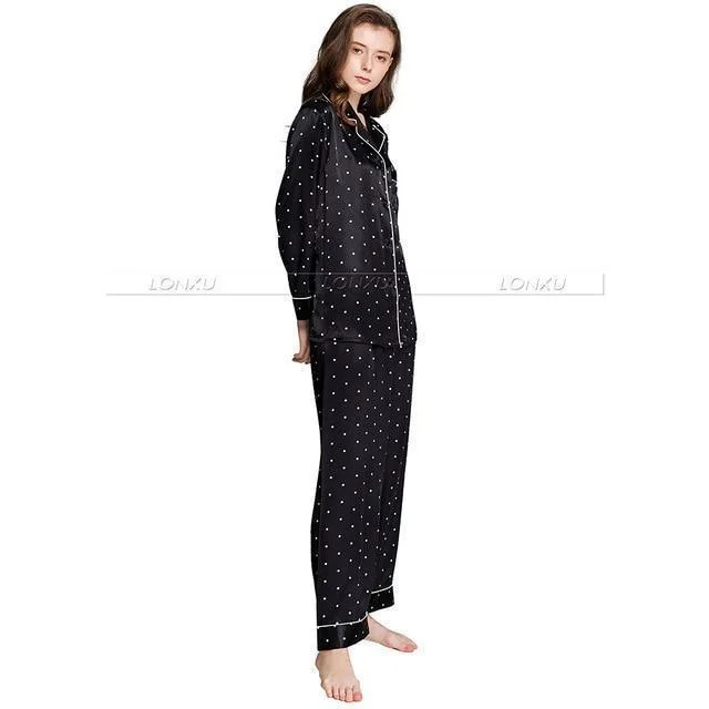 Sleepwear-Women's Silk Pajama, Dotted