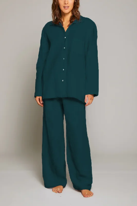 Angel Pajama Set - Midnight Green