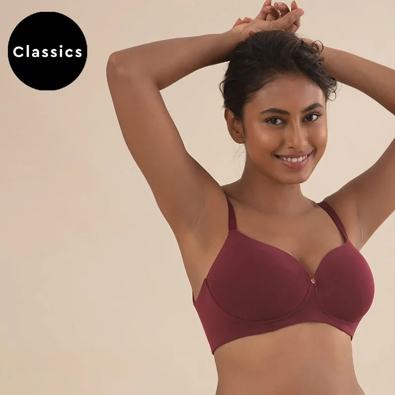 Cups of Joy Wire-free Shaping Bra - Maroon NYB094