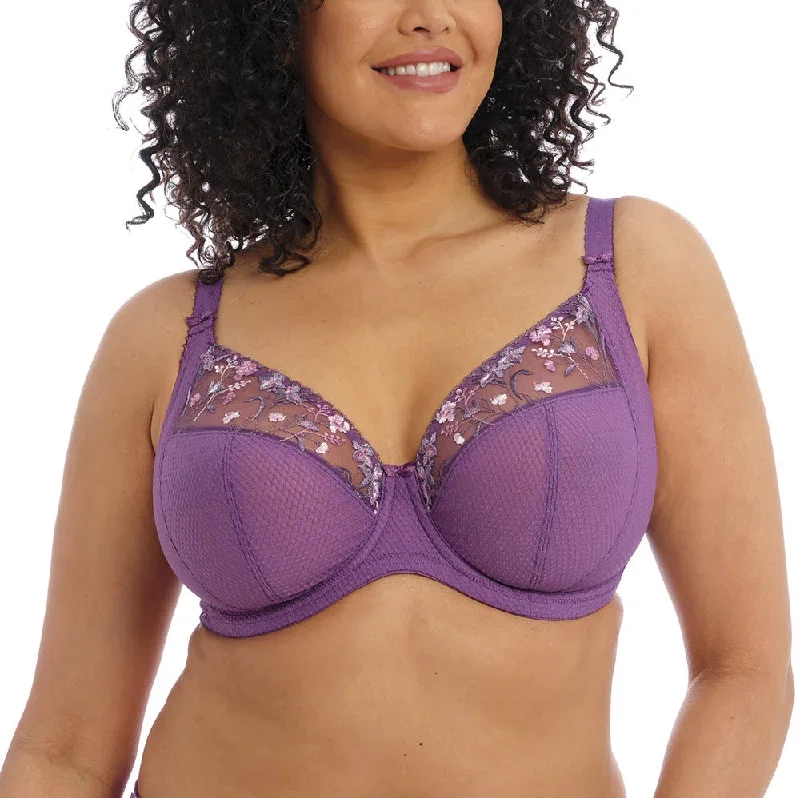 Elomi Charley Purple Pansy Unlined Plunge Bra 4380