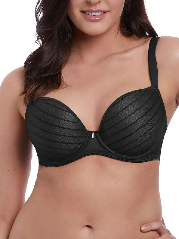 Cameo Moulded Plunge Bra - Black