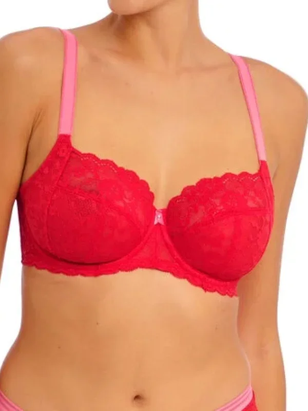 Offbeat Side Support Bra - Chilli Red