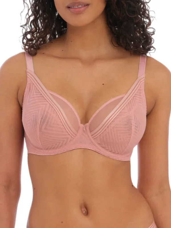 Tailored High Apex Plunge Bra - Ash Rose