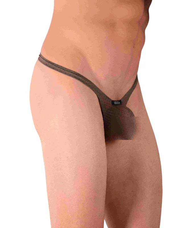 Gregg Homme Thong STRIP  Sheer Olive R148004 29