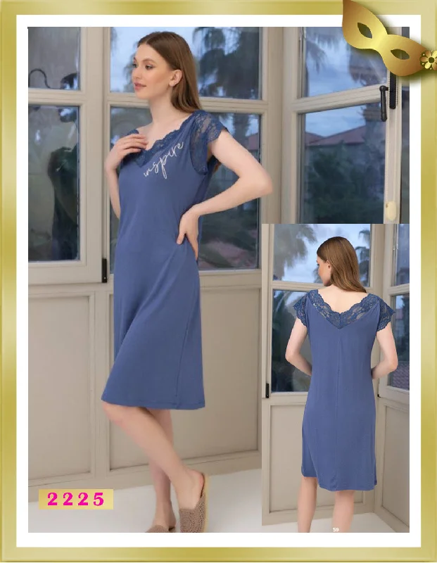 Short Nightgown with Lace 2225