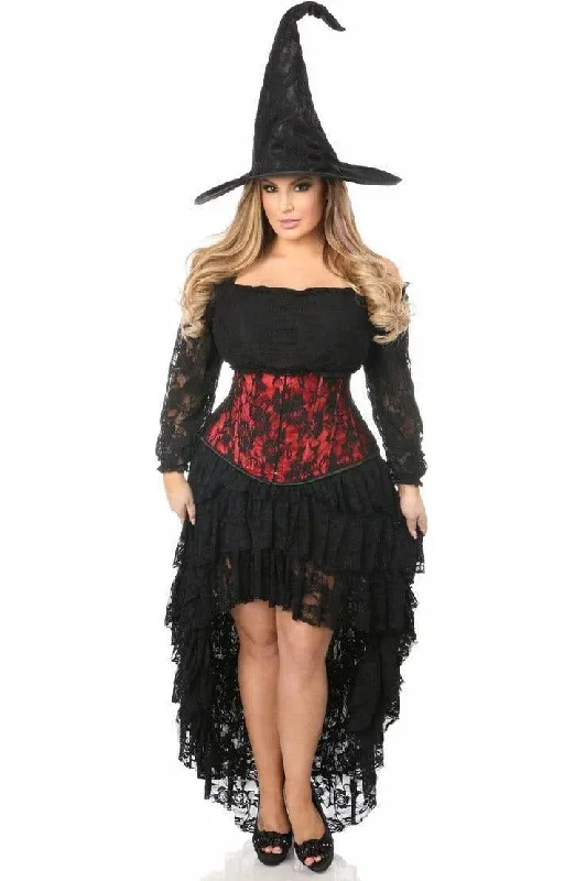 Lavish 4 PC Lace Witch Corset Costume