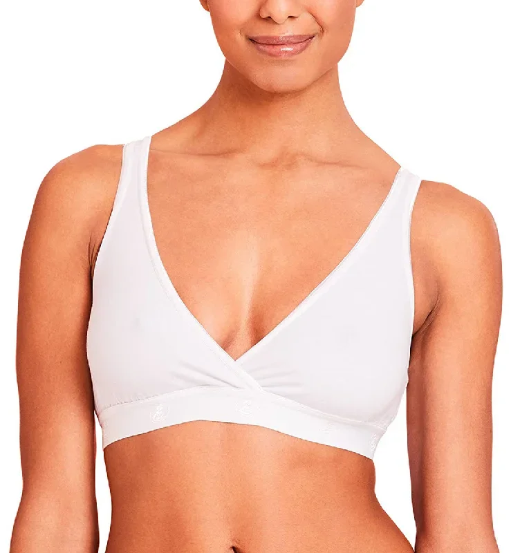 LLLI Cotton/Spandex Pull Over Sleep Bra (4150)- White