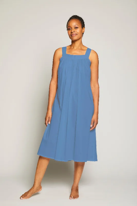 Square Neck Nightgown - Captain's Blue