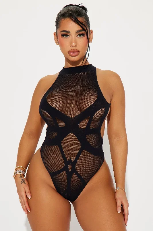 Lost In Your Love Bodystocking Teddy - Black