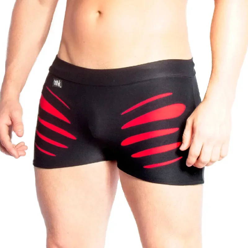 Men's Slash Shorts - Black / Red