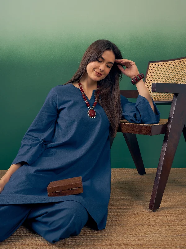 midnight-blue-v-neck-long-full-sleeve-kurta-palazzo-set