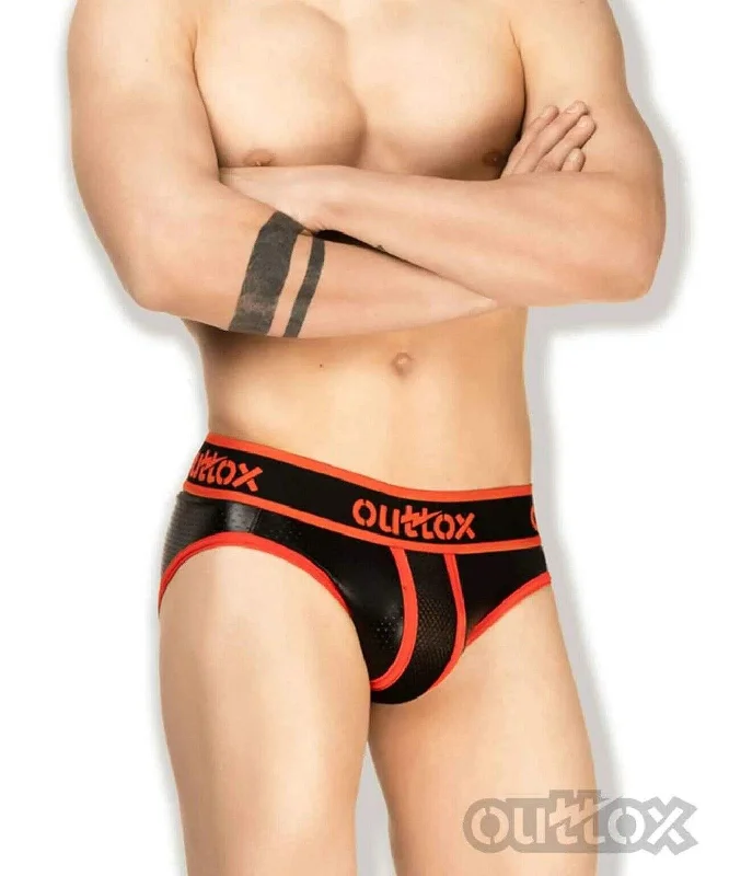 Outtox By Maskulo Brief Wrapped Briefs Leather Look Red BR141-10 6