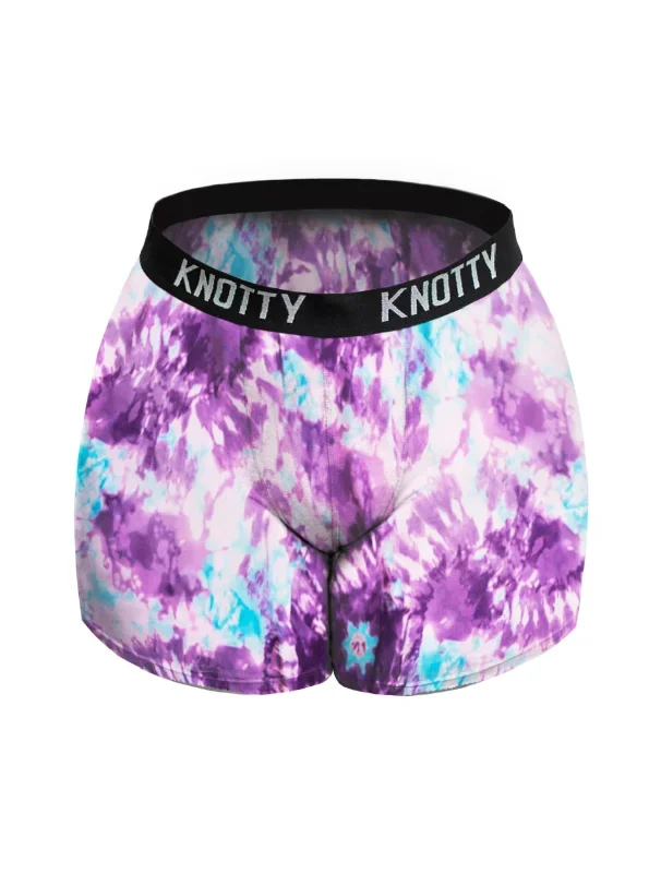 Purple & Blue Tie-Dye Boxer