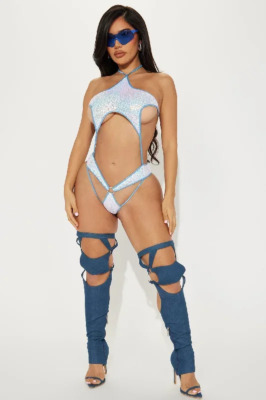 Star Of The Festival Sequins Dance Bodysuit - Blue/combo