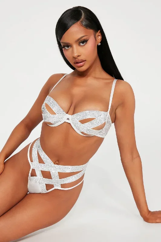 Star Of The Show Rhinestone 2 Piece Dance Set - White