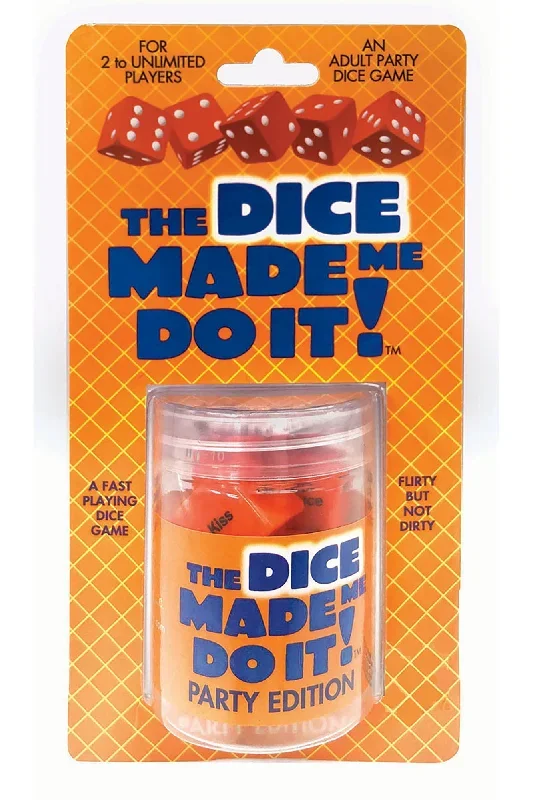 The Dice Made Me Do It Party Edition Game - Orange