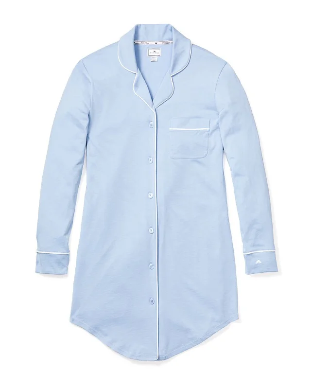 Women's Pima Nightshirt in Periwinkle