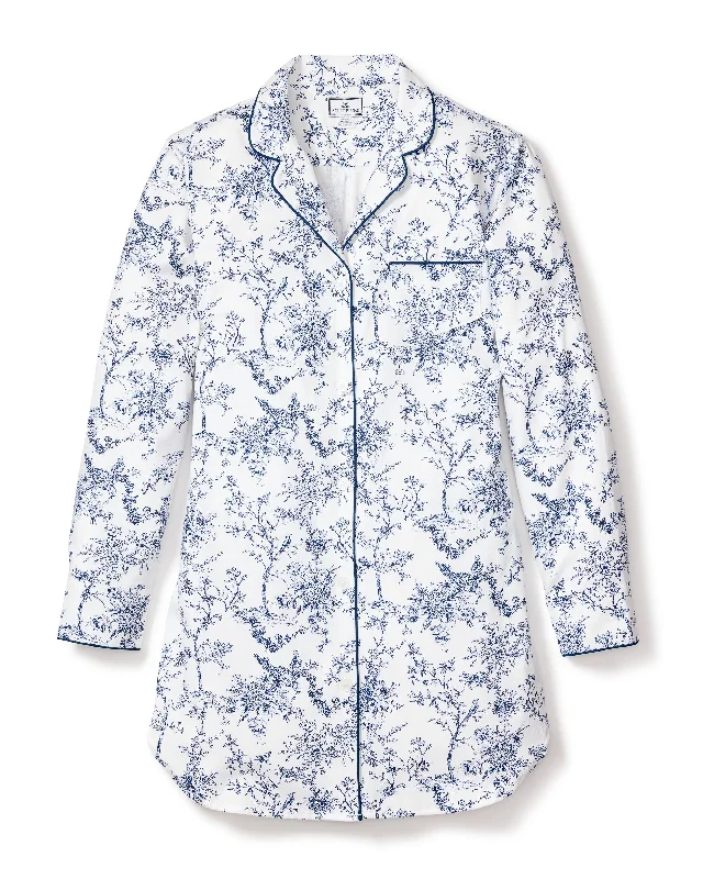 Women's Twill Nightshirt in Timeless Toile